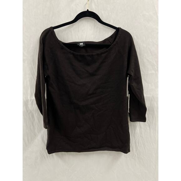 NWT W by Worth Faux Cashmere Ballet Neck Pullover size L - Picture 1 of 5